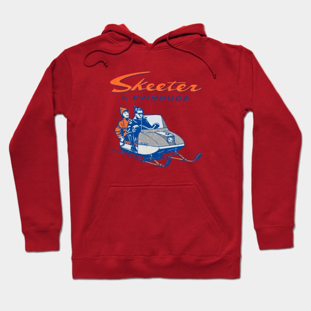 Evinrude Skeeter Snowmobiles Hoodie by Midcenturydave